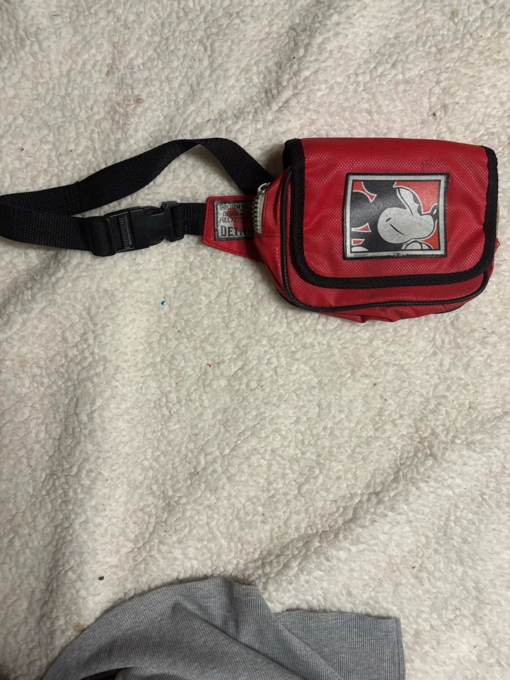 Vintage Disney Fanny pack nylon red belt bag